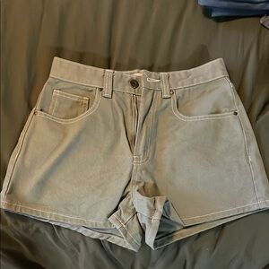 Cotton On Green Shorts with White Stitching